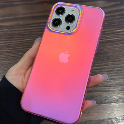 Luxury Colorful Laser Matte Clear Silicone Soft Case For iPhone - IDefend