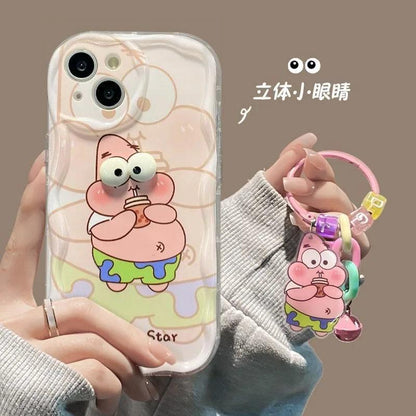 Big Eyes SpongeBob Cartoon TPU Soft Phone Case For iPhone - IDefend