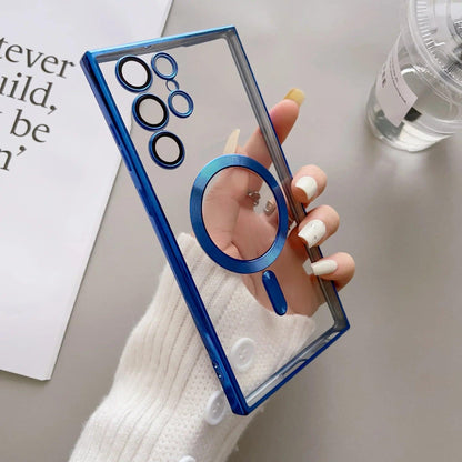 Luxury Transparent Plating For Magsafe Case For Samsung Galaxy - IDefend