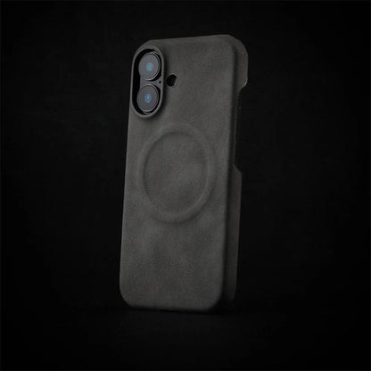 Business Sheepskin Leather Magnetic Phone Case For iPhone - IDefend