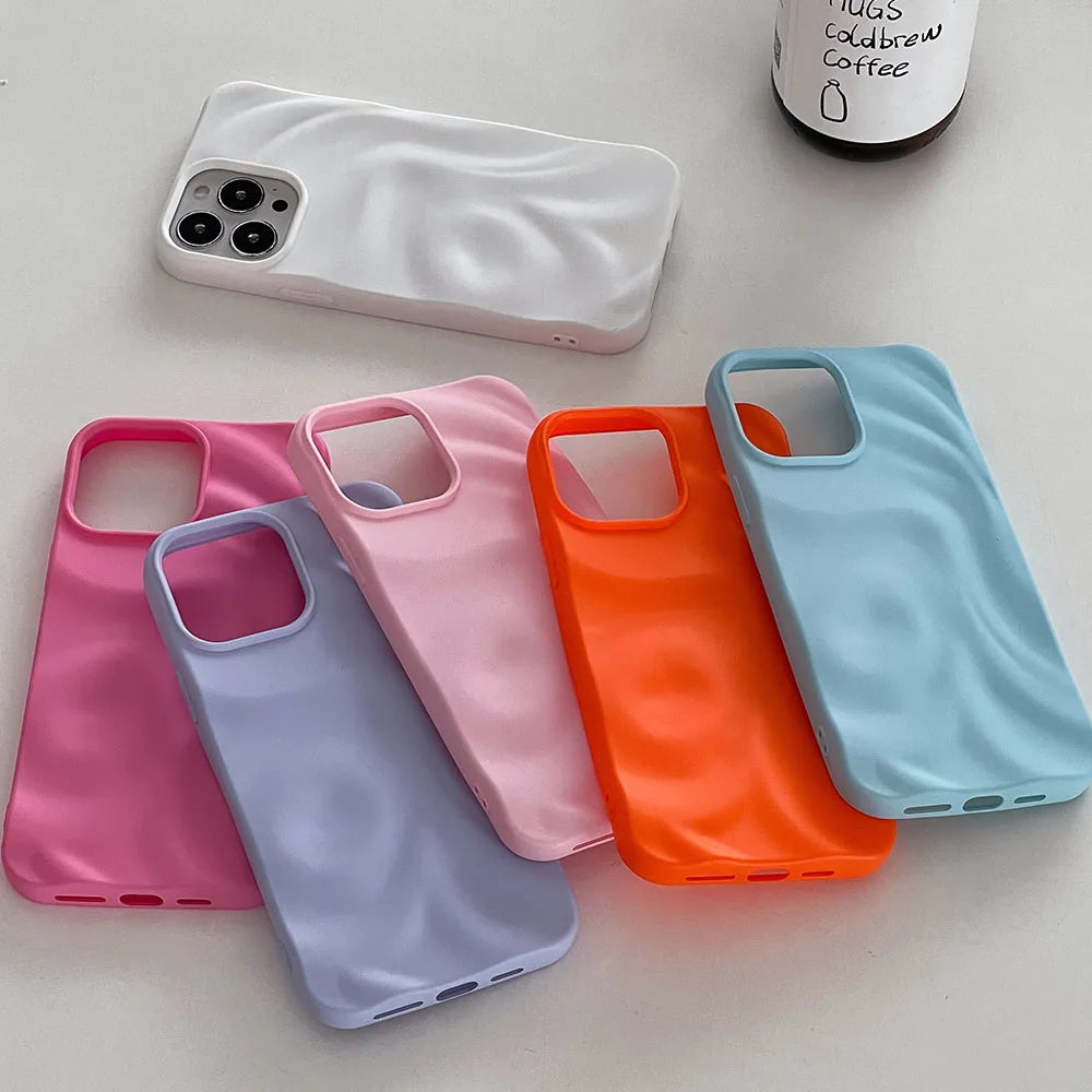 Matte Wrinkle Irregular Case for iPhone