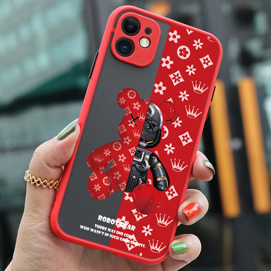 Luxury Robots Bears Armor Matte Phone Case for IPhone 1 - IDefend