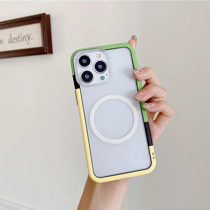 Magnetic Matte Back Panel Phone Case For IPhone - IDefend