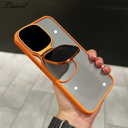 Luxury Transparent Stand Acrylic Case for iPhone - IDefend