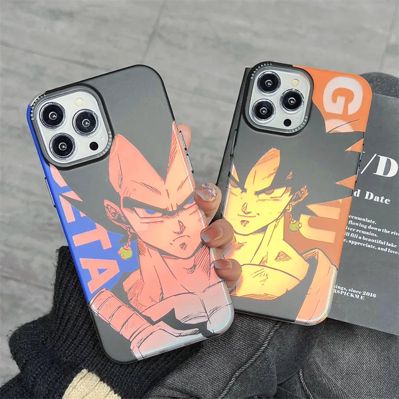 Dragon Ball Goku Vegeta Majin Buu Laser Phone Case for iPhone - IDefend