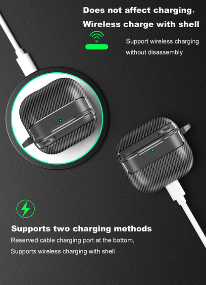 Carbon fiber earphone case for apple airpods 4th gen - IDefend