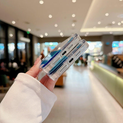 Liquid Flow Pattern Transparent Phone Case For iPhone - IDefend