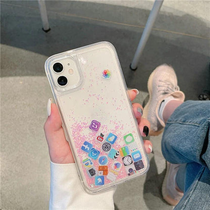 Luminous Luxury Sand Phone Case for iPhone 1 - IDefend