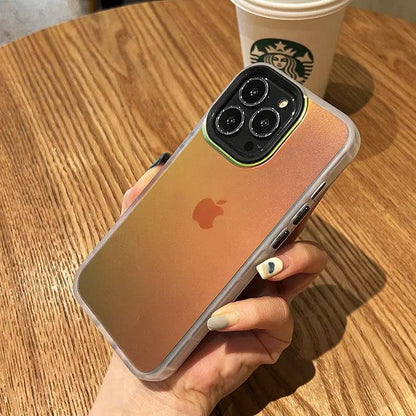 Luxury Matte Gradient Laser Case For iPhone 11 12 13 14 15 Pro Max Shockproof Case For iPhone 15 14 Plus Phone Cover Accessories - IDefend