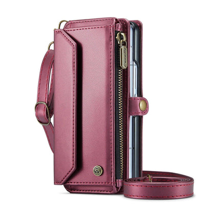 Leather Mobile Phone Case,Card Holder,Crossbody,Protective Cover,Suitable for Samsung Galaxy Z Fold - IDefend