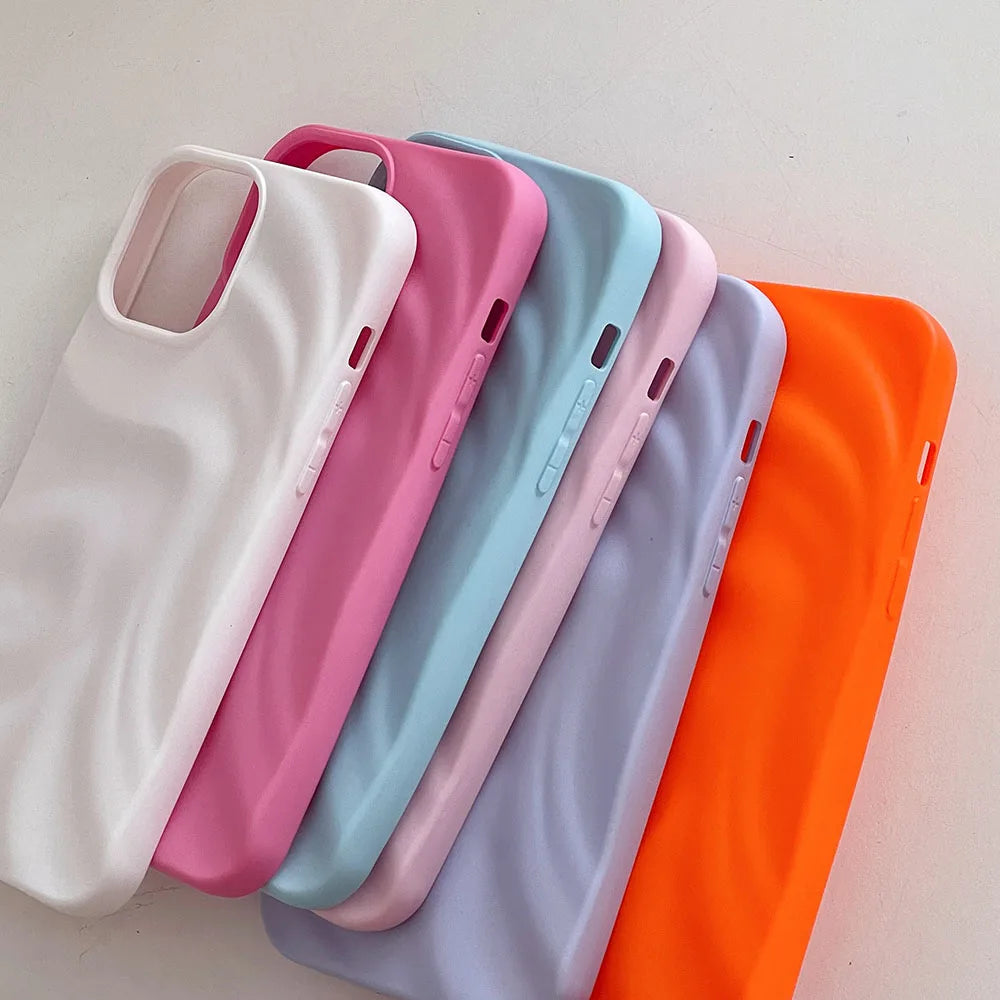 Matte Wrinkle Irregular Case for iPhone