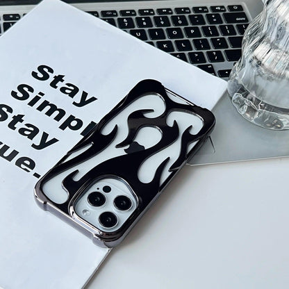 New 3D Flame pattern Phone Case for iPhone - IDefend