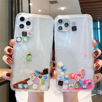 Luminous Luxury Sand Phone Case for iPhone 1 - IDefend