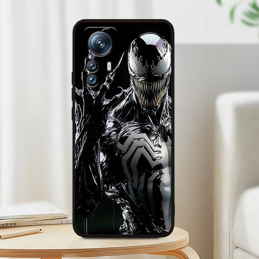 Marvel Venom For Xiaomi Mi 14 13T 13 12T 12 11T 11i 11 A3 10T 10 9 Pro Lite Ultra 5G Black Soft Phone Case