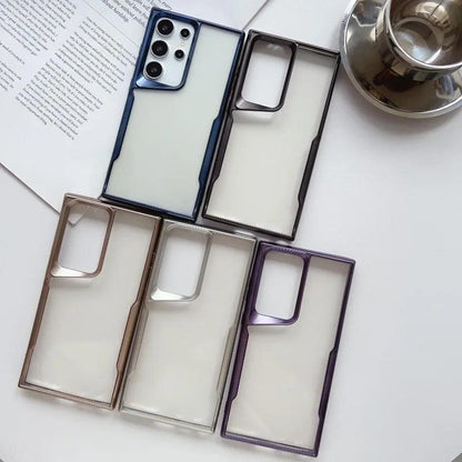 Electroplated Frosting Transparent S24 Plus Phone Case for Samsung Galaxy - IDefend