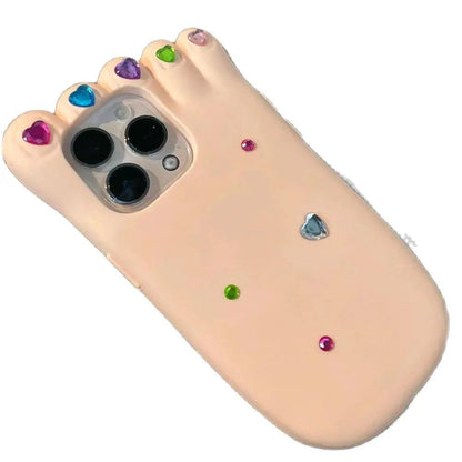 INS Funny Pedicure Manicure Foot Phone Case For iPhone - IDefend