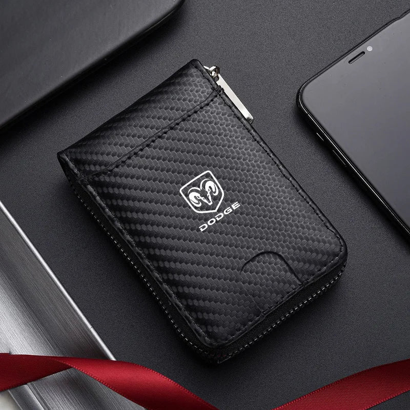 Car Driving Documents ID Card Holder Purse Wallet Case for Dodge SXT DART Challenger RAM 1500 Charger Avengr Auto Accessories