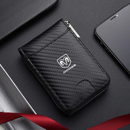Car Driving Documents ID Card Holder Purse Wallet Case for Dodge SXT DART Challenger RAM 1500 Charger Avengr Auto Accessories