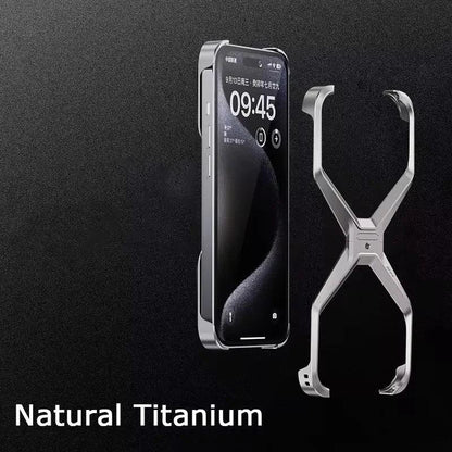 X Metal Rimless Phone Case For iPhone - IDefend