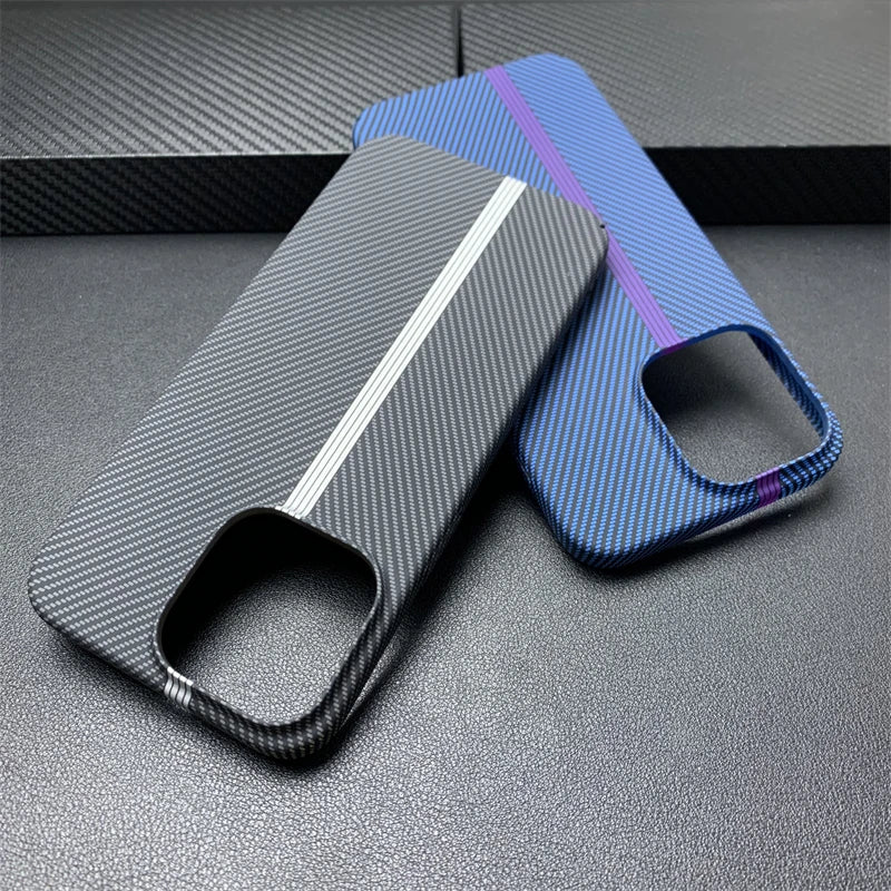 Double Color carbon fibre silicone phone case for iphone