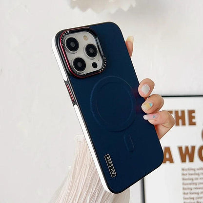 Business Double Color Leather Magsafe Case for iPhone 1 - IDefend
