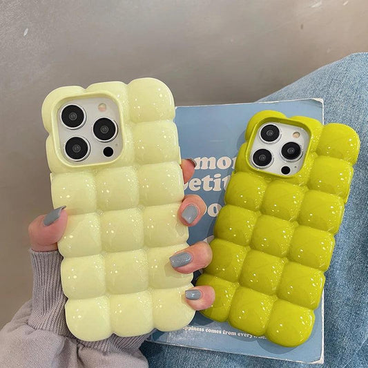 Cute Stylish Bread Chocolate Block 3D Phone Case For iPhone - IDefend