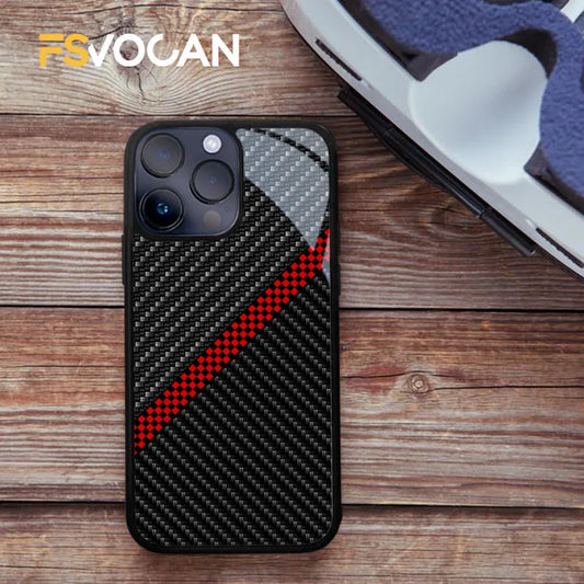 Carbon Fiber Pattern Slim Case For iPhone