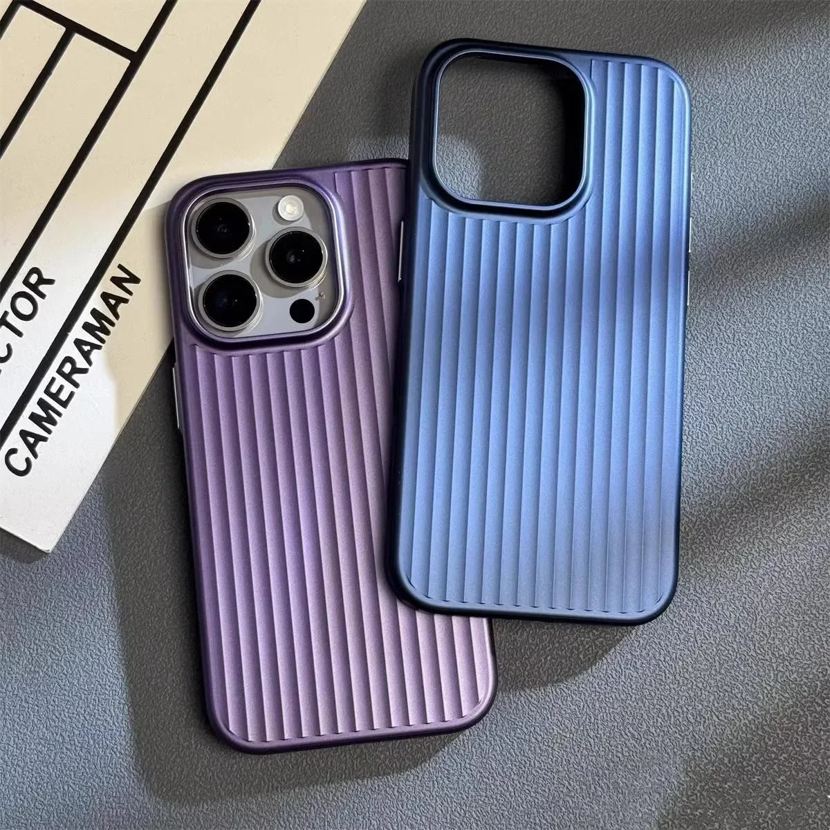 Luxury Natural Titanium PC Phone Case For iPhone