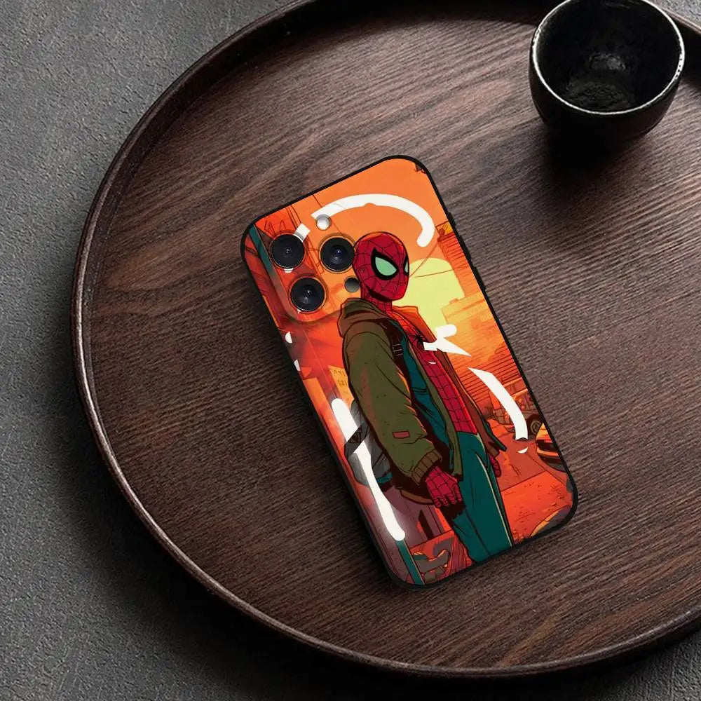 M-Marvel S-Spider-Man Phone Case For IPhone 17 15 Pro Max 14 Pro 12 11 13 Mini X XR XS 16 Plus SE Back Cover