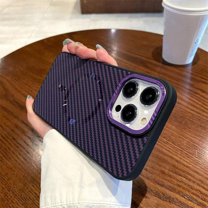 Carbon fiber striped magnetic phone case For iPhone - IDefend