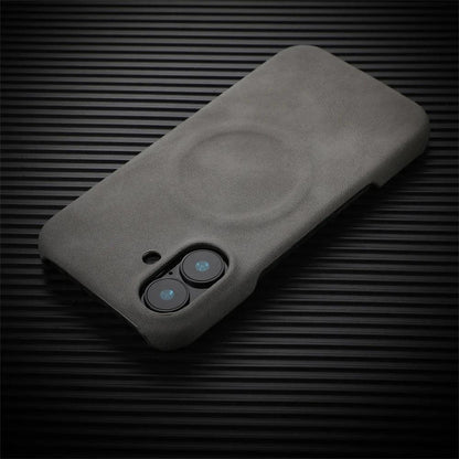 Business Sheepskin Leather Magnetic Phone Case For iPhone - IDefend