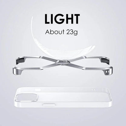 X Metal Rimless Phone Case For iPhone - IDefend