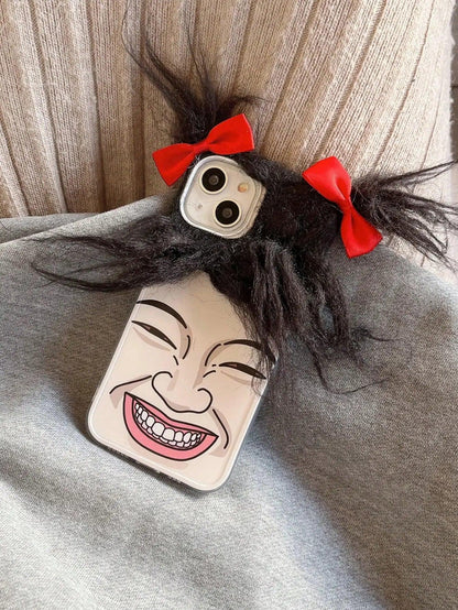 Hair And Teeth Curling Expression For Girls Suitable For iPhone - IDefend