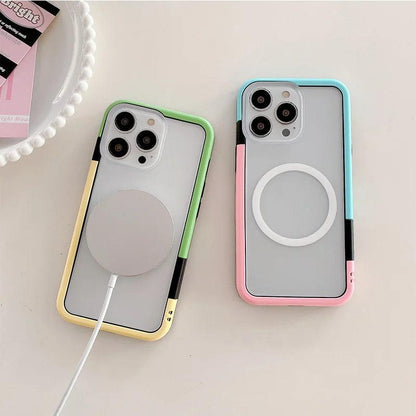 Magnetic Matte Back Panel Phone Case For IPhone - IDefend