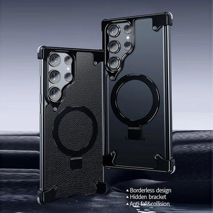 Metal Corner Pad No Border Phone Case For Samsung - IDefend