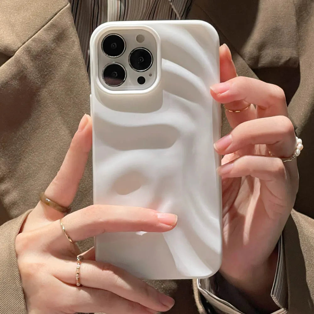 Matte Wrinkle Irregular Case for iPhone