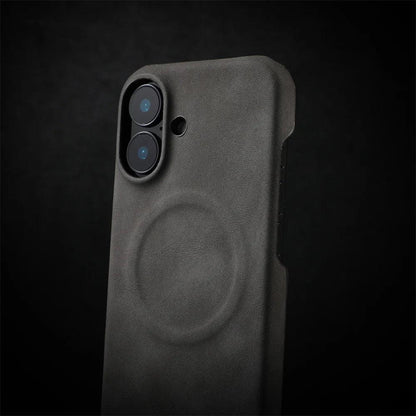 Business Sheepskin Leather Magnetic Phone Case For iPhone - IDefend