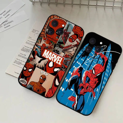 M-Marvel S-Spider-Man Phone Case For IPhone 17 15 Pro Max 14 Pro 12 11 13 Mini X XR XS 16 Plus SE Back Cover