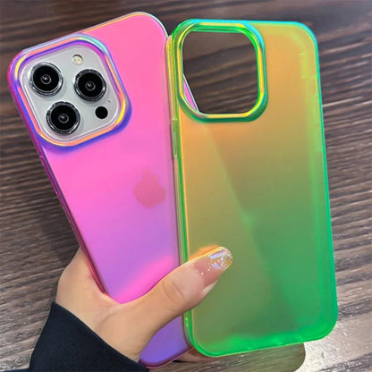 Luxury Colorful Laser Matte Clear Silicone Soft Case For iPhone - IDefend