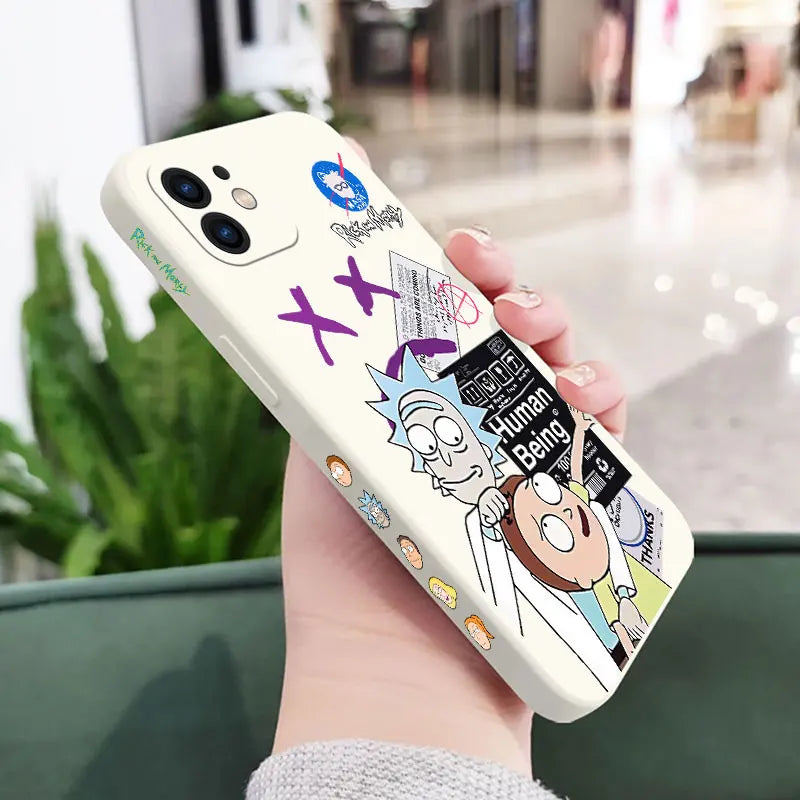 Funny Cartoon Rick and Morti Phone Case For iPhone 0.1 - IDefend