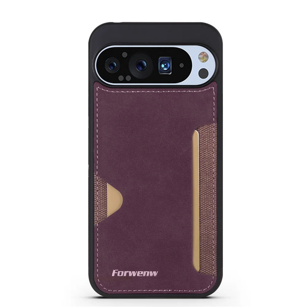 Luxury Wallet Flip Cover For Google Pixel 9 Phone