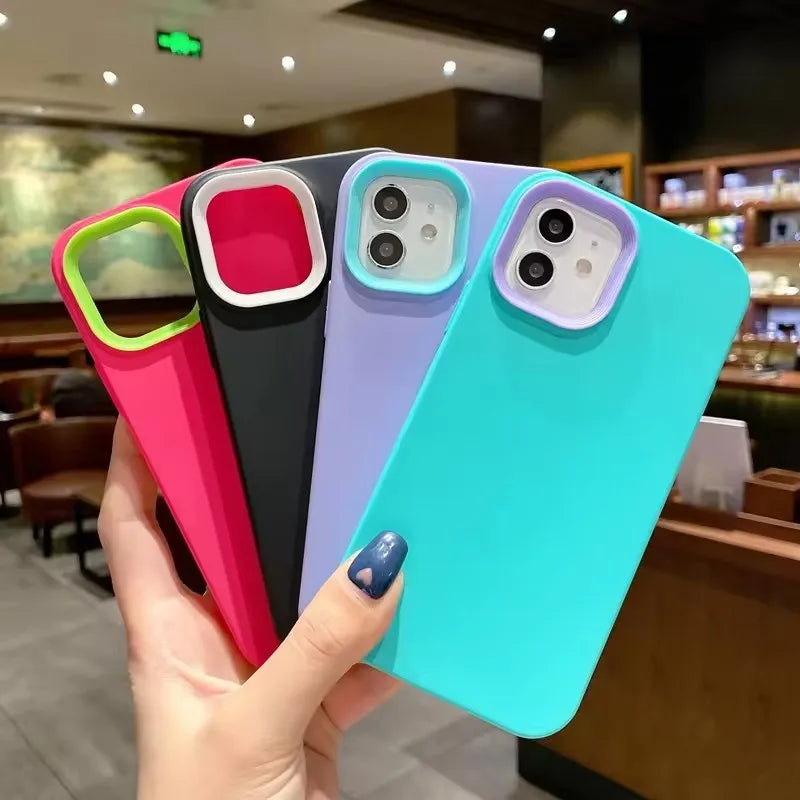 Luxury 3 in 1 Solid Color Detachable Case For iPhone 0.1