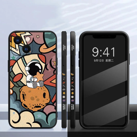 Cartoon Space Astronaut Cases For iPhone - IDefend