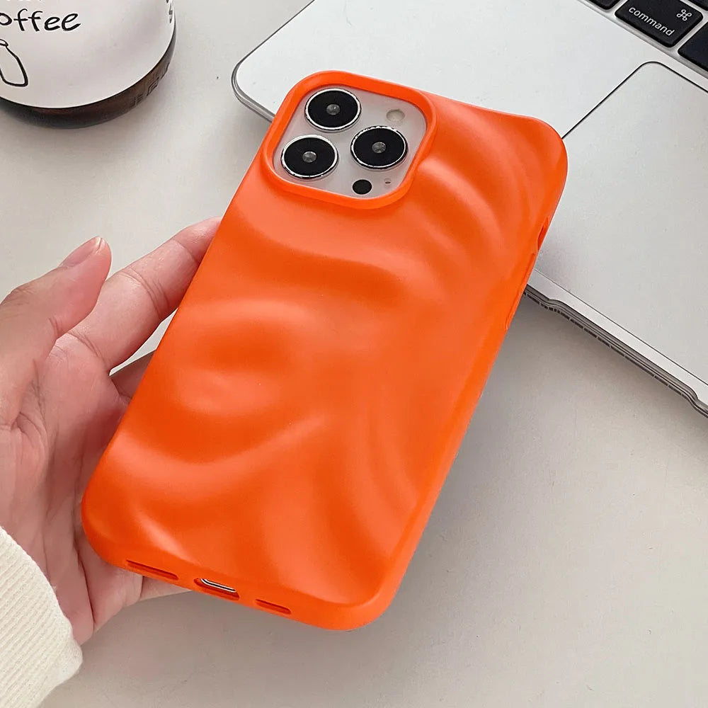 Matte Wrinkle Irregular Case for iPhone 0.1