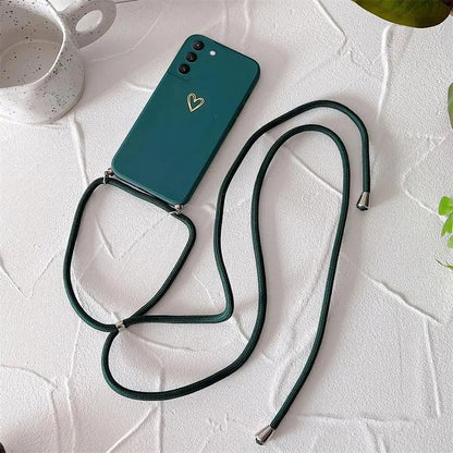Crossbody Lanyard Silicone Phone Case For Samsung Galaxy - IDefend