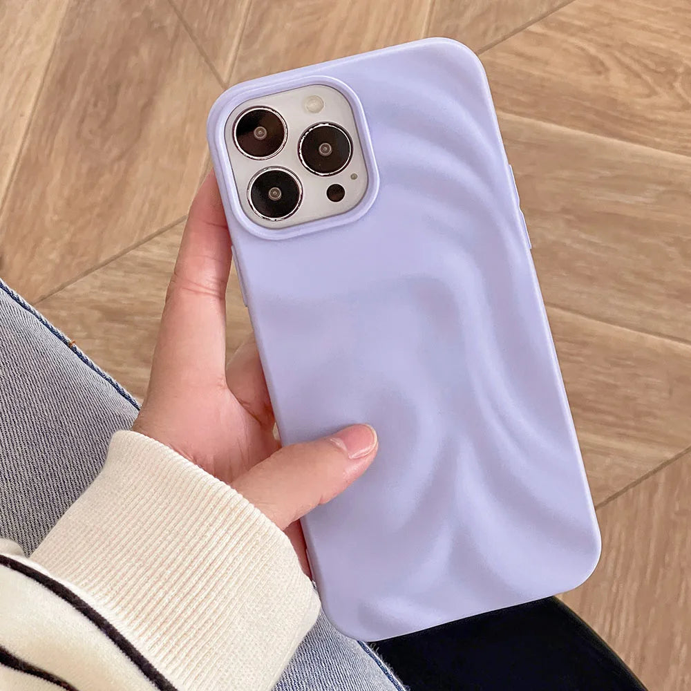 Matte Wrinkle Irregular Case for iPhone