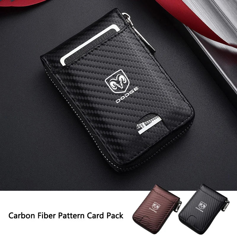 Car Driving Documents ID Card Holder Purse Wallet Case for Dodge SXT DART Challenger RAM 1500 Charger Avengr Auto Accessories
