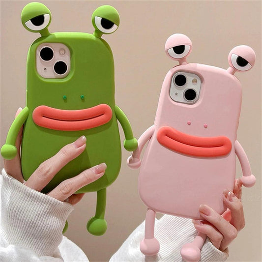 Funny 3D Frog Soft Silicone Phone Case For iPhone - IDefend