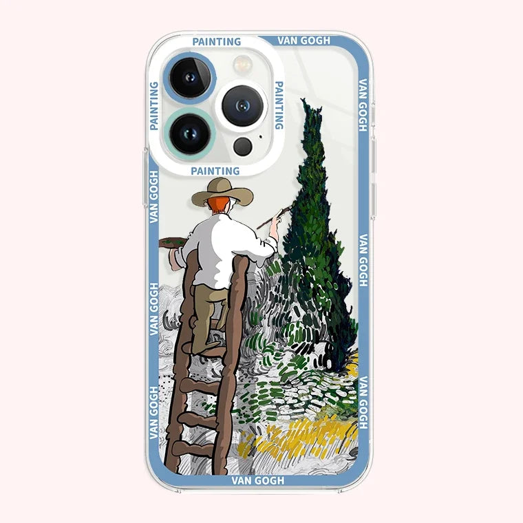 Creative oil painting Phone case For iphone 0.1 - IDefend