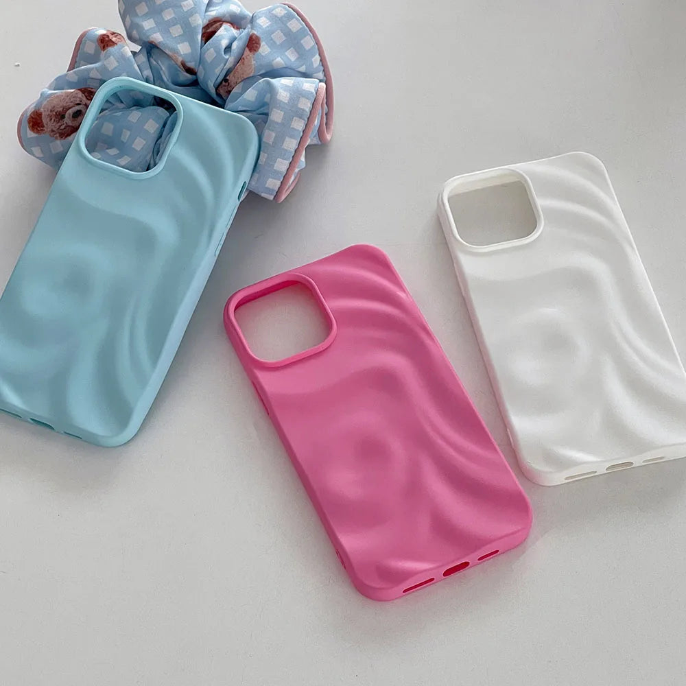 Matte Wrinkle Irregular Case for iPhone